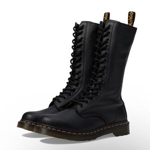 Dr. Martens Women's Black Combat Boots- 1B99 Virginia - 7